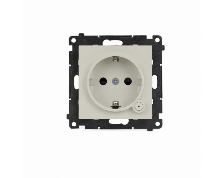 Gniazdo z uziemieniem z pomiarem energii, [Wi-Fi] SOCKET, 16A, kaszmirowy Simon 55 GO TEGSZ1W.02/142