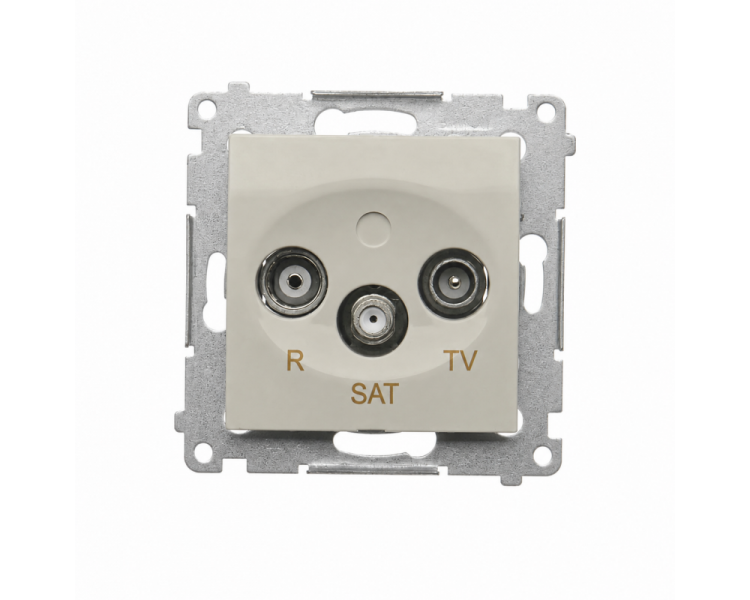 Gniazdo antenowe R-TV-SAT końcowe/zakończeniowe, IP20, kaszmirowy Simon 54 DASK.01/42