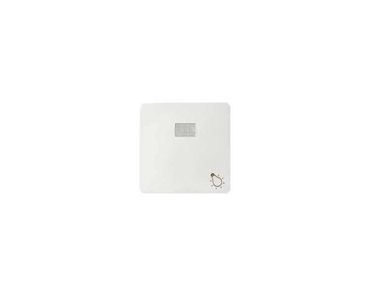 Klawisz pojedynczy z oczkiem do łączników i przycisków podświetlanych biały 82016-30
