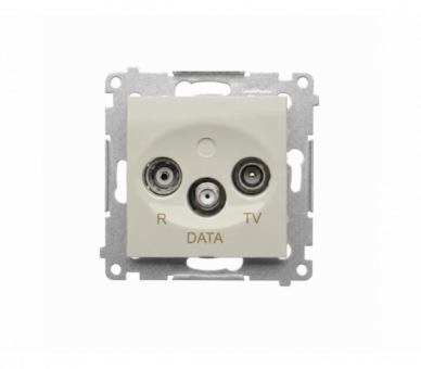 Gniazdo antenowe R-TV-DATA, IP20, kaszmirowy Simon 54 DAD.01/42