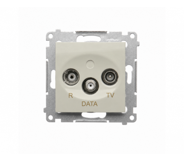 Gniazdo antenowe R-TV-DATA, IP20, kaszmirowy Simon 54 DAD.01/42