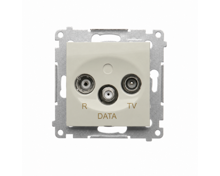 Gniazdo antenowe R-TV-DATA, IP20, kaszmirowy Simon 54 DAD.01/42