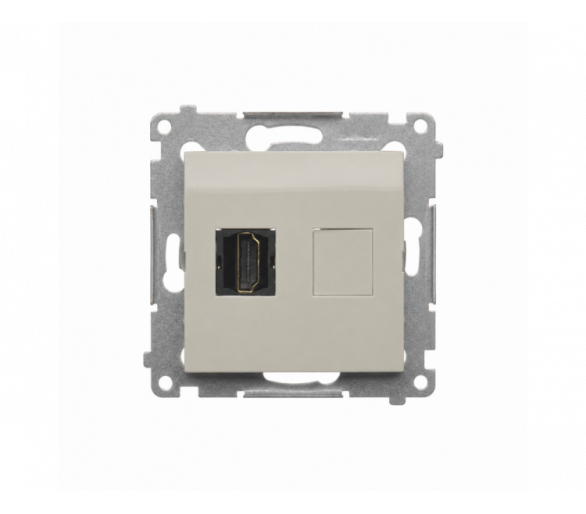 Gniazdo HDMI pojedyncze, IP20, kaszmirowy Simon 54 DGHDMI.01/42