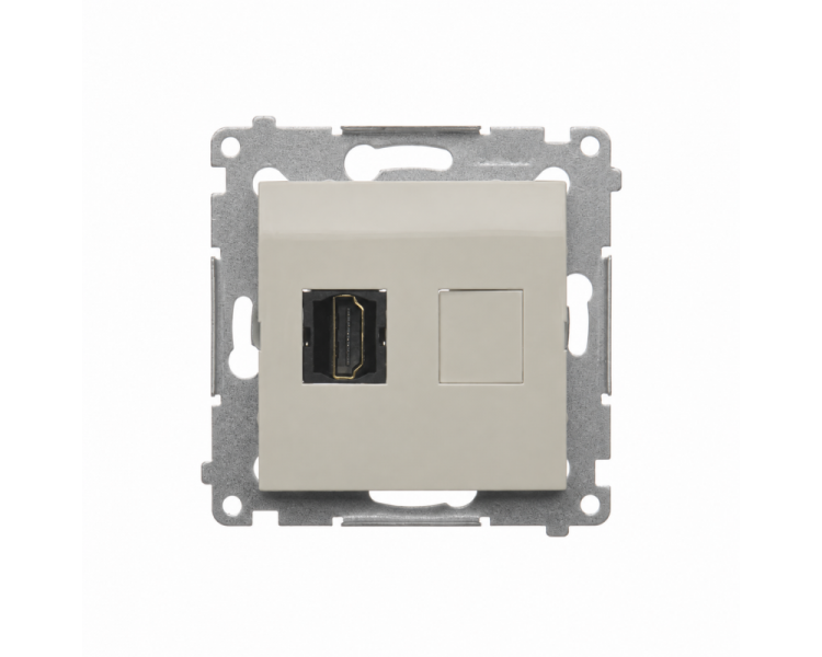 Gniazdo HDMI pojedyncze, IP20, kaszmirowy Simon 54 DGHDMI.01/42