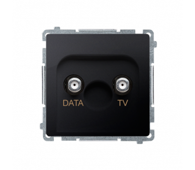 Gniazdo antenowe TV-DATA tłum.:5dB grafit mat, metalizowany BMAD1.01/28