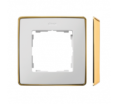 Ramka 1- krotna biały złoty 8201610-245