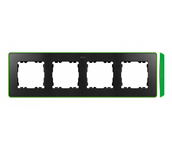 Ramka 4- krotna grafit jasny zielony 8201640-260