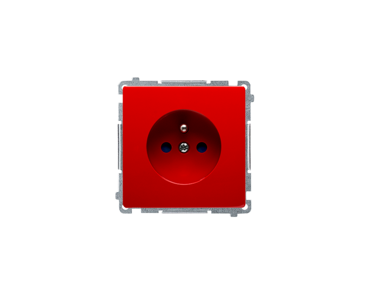 Gniazdo wtyczkowe pojedyncze z uziemieniem z przesłonami torów prądowych czerwony 16A BMGZ1Z.01/22