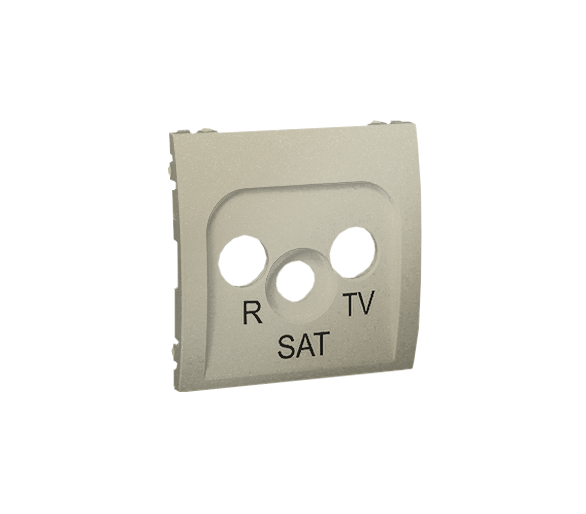 Pokrywa do gniazda antenowego R-TV-SAT platynowy, metalizowany MASP/27