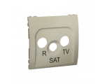Pokrywa do gniazda antenowego R-TV-SAT platynowy, metalizowany MASP/27