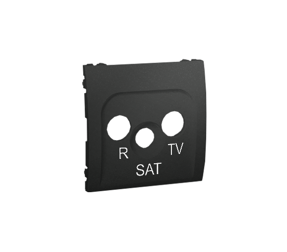 Pokrywa do gniazda antenowego R-TV-SAT grafit mat, metalizowany MASP/28