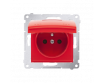Pokrywa do gniazda wtyczkowego z uziemieniem - do wersji IP44- klapka w kolorze pokrywy czerwony DGZ1BUZP/22