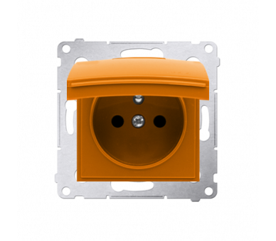 Pokrywa do gniazda wtyczkowego z uziemieniem - do wersji IP44- klapka w kolorze pokrywy pomarańczowy DGZ1BUZP/32