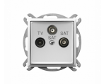 Gniazdo RTV-SAT z dwoma wyjściami SAT biały Aria GPA-U2S/m/00