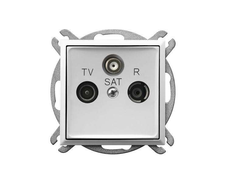 Gniazdo RTV-SAT końcowe biały Aria GPA-US/m/00
