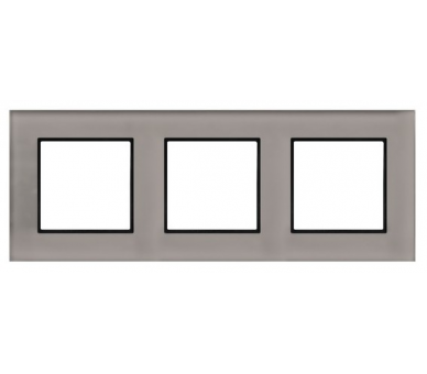 Ramka potrójna szare szkło Aria R-3UGC/41/25