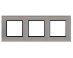Ramka potrójna szare szkło Aria R-3UGC/41/25