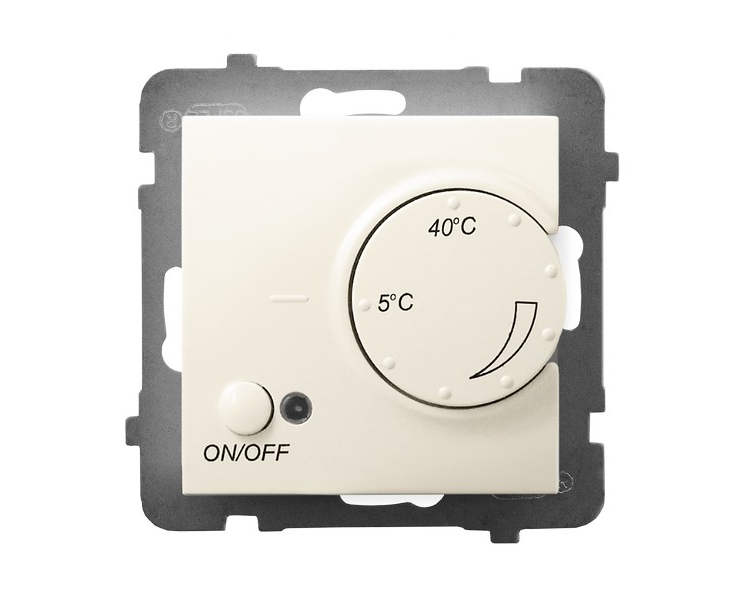 Regulator temperatury z czujnikiem podpodłogowym ecru Aria RTP-1U/m/27