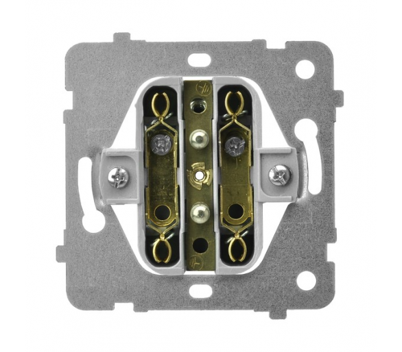 Mechanizm gniazda podwójnego do ramki z uziemieniem biały Aria (elementy) M1GP-2URZ/G