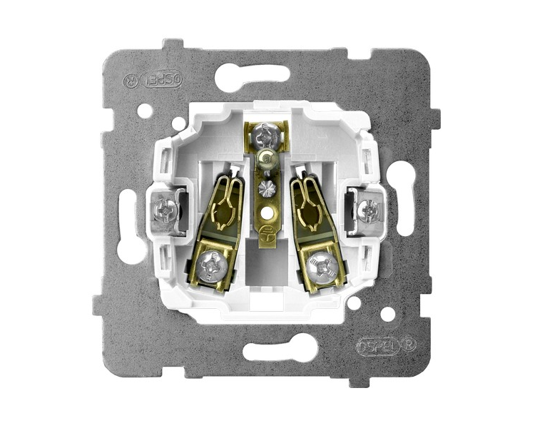 Mechanizm gniazda bryzgoszczelnego biały Aria (elementy) M1GPH-1Z/G