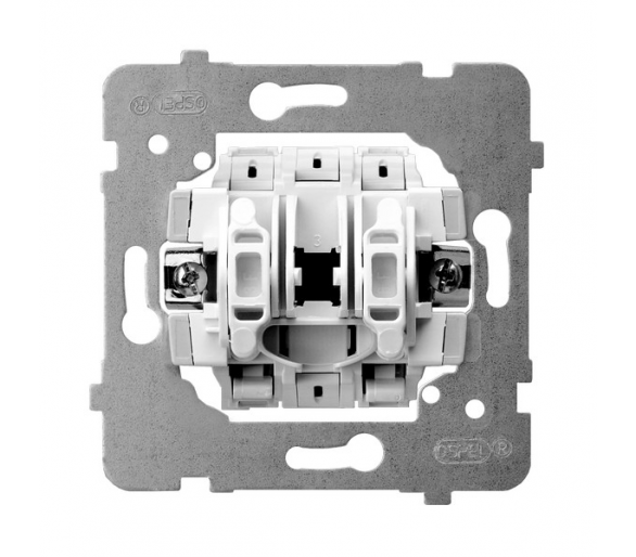 Mechanizm łącznika jednobiegunowego biały Aria (elementy) M1ŁP-1/B