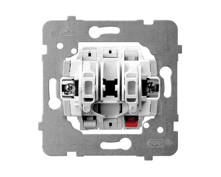 Mechanizm łącznika dwugrupowego świecznikowego biały Aria (elementy) M1ŁP-2/B