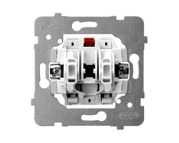 Mechanizm łącznika schodowego biały Aria (elementy) M1ŁP-3/B