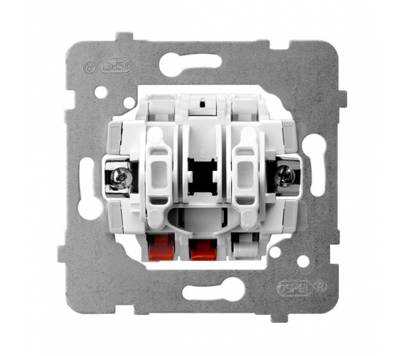 Mechanizm łącznika schodowego + jednobiegunowego biały Aria (elementy) M1ŁP-9/B