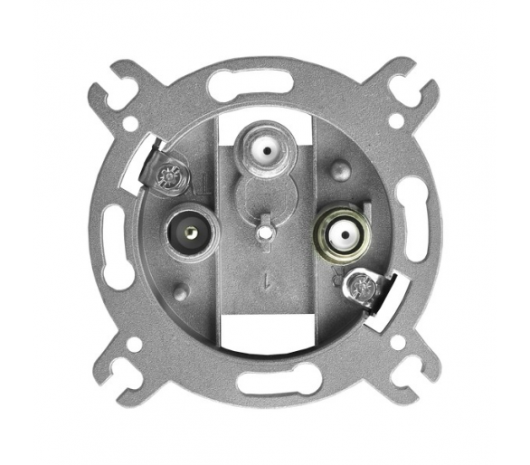 Mechanizm gniazda RTV-SAT z dwoma wyjściami SAT biały Aria (elementy) MGPA-2S