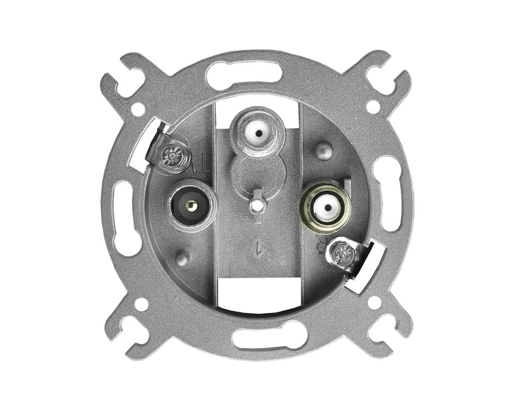 Mechanizm gniazda RTV-SAT z dwoma wyjściami SAT biały Aria (elementy) MGPA-2S