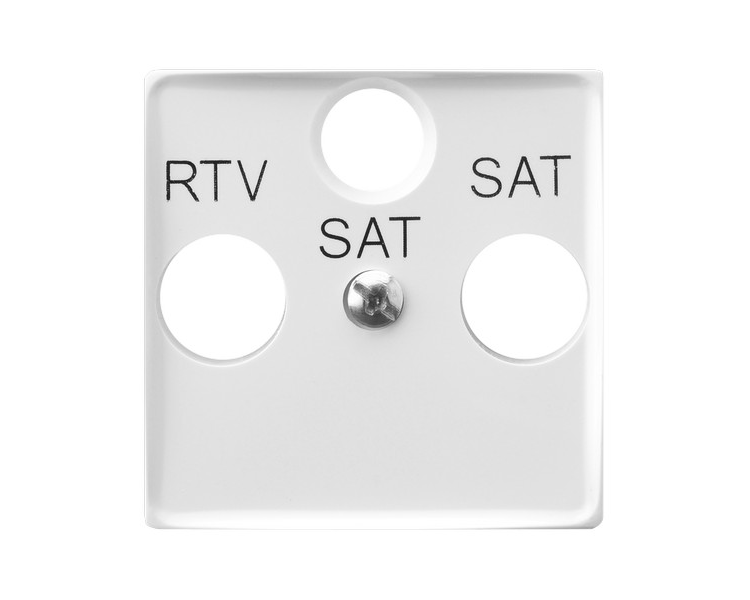 Pokrywa gniazda RTV-SAT z dwoma wyjściami SAT biały Aria (elementy) PGPA-U2S/00