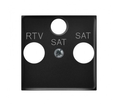 Pokrywa gniazda RTV-SAT z dwoma wyjściami SAT czarny metalik Aria (elementy) PGPA-U2S/33