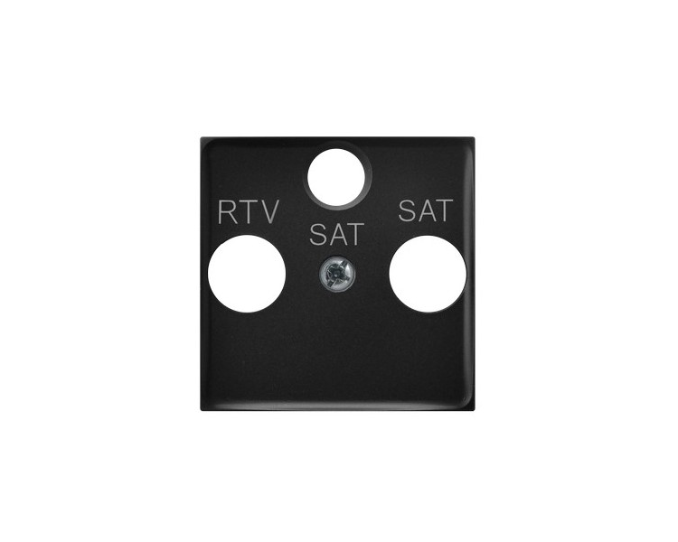 Pokrywa gniazda RTV-SAT z dwoma wyjściami SAT czarny metalik Aria (elementy) PGPA-U2S/33