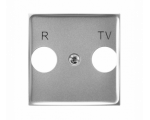Pokrywa gniazda RTV końcowego srebro Aria (elementy) PGPA-UK/18
