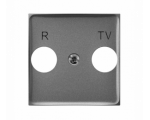 Pokrywa gniazda RTV końcowego szary mat Aria (elementy) PGPA-UK/70