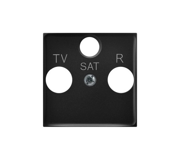 Pokrywa gniazda RTV-SAT końcowego czarny metalik Aria (elementy) PGPA-US/33